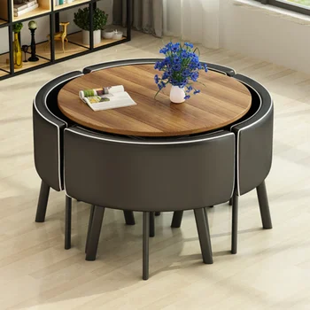 Современный круглый обеденный стол, стулья для столовой, роскошный обеденный стол в скандинавском стиле, журнальные столики для комедий, мебель для гостиной