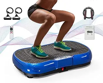 Пластинчатый тренажер 10 режимов для тренировки всего тела Вибрационная платформа для фитнеса с петлями, скакалка Bluetooth Динамик Home Tra