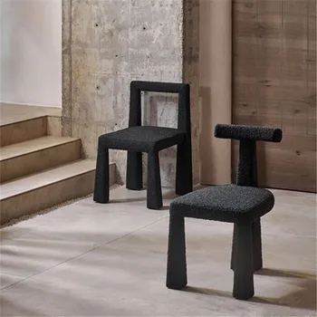 Обеденные стулья из скандинавской ткани для гостиной, кухни, кофейни, стул со спинкой, итальянский дизайнерский легкий Роскошный обеденный стул
