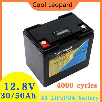 Новый аккумулятор LiFePO4 12,8 V 30Ah/50Ah Для Автономной Солнечной Кемпинговой машины RV Golf Cart 12V С Литий-фосфатной Батареей