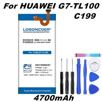 LOSONCOER HB3748B8EBC 4700 мАч Для Huawei Ascend C199 G7-TL100 C199-CL00 C199S G7 RIO-AL00, TL00 CL00 L02 L03 L11 L01 UL00 Аккумулятор