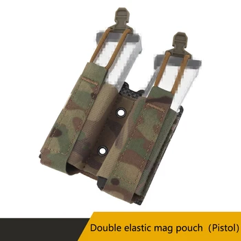 Камуфляжный двойной эластичный подсумок для магазина (пистолет) Подходит для 9-миллиметрового или удлиненного магазина MOLLE System Дизайн
