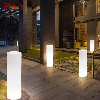 Современный цилиндрический ландшафтный светильник Креативный уличный светодиодный светильник для газона с дистанционным управлением Водонепроницаемый IP65 для сада отеля