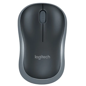 Logitech Original M186, Оптическая эргономичная беспроводная мышь 2,4 ГГц, 3 кнопки, 1000 точек на дюйм, мыши для портативных ПК, мыши для компьютера