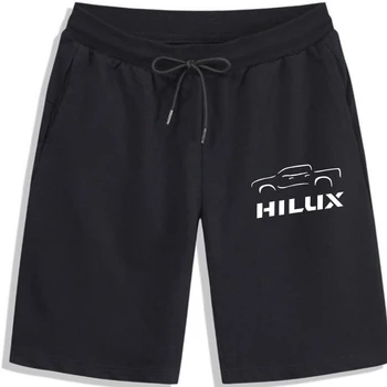 Черные шорты с логотипом Hilux Для отдыха Chevy Truck Новые повседневные мужские шорты из чистого хлопка Шорты из 100% хлопка с принтом Мужские шорты