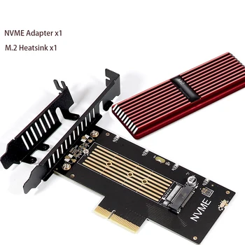 Адаптер NVME M2 NVME SSD К PCIe 4.0 Адаптер для Звуковой Карты ПК Адаптер Pci Express M.2 с Алюминиевым Радиатором