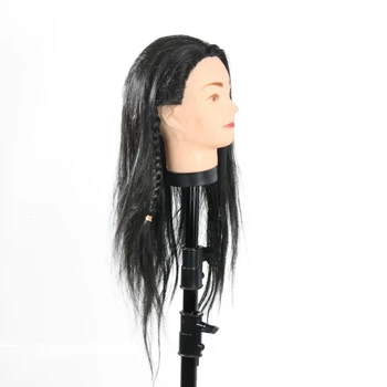 Голова манекена FBIL-40 см, длинные черные волосы, парики, обучение укладке, практика парикмахерских кукол, Парик-манекен, Голова-манекен, косметология, Mo