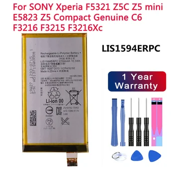 LIS1594ERPC Аккумулятор Для SONY Xperia F5321 Z5C Z5 mini E5823 Z5 Compact Подлинный C6 F3216 F3215 F3216Xc 2700mAh Bateria