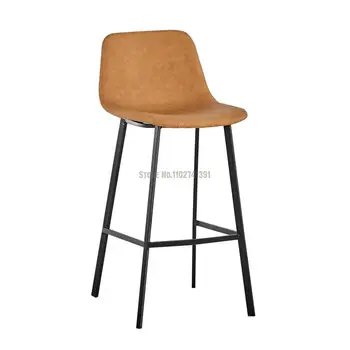 Скандинавский стул с легкой роскошной сетчатой красной спинкой, Высокий Домашний стол для отдыха, современный минималистичный барный стул, мягкий