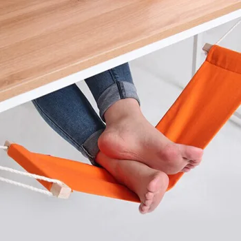 Полиэфирный гамак для ног, Регулируемые подвесные столики, Складывающиеся для ног, снимающие усталость, легкие с крючками для домашнего офиса