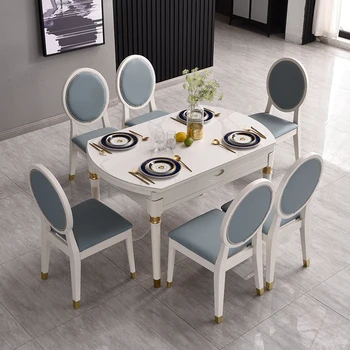Многофункциональный кухонный стол в стиле лофт для ресторана, модный аксессуар для свадебной вечеринки, сочетание складного обеденного стола и стула