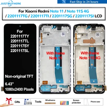 TFT для Xiaomi Redmi Note 11 Note 11S 4G ЖК-дисплей Pantalla Сенсорная панель Экран Дигитайзер в сборе Запасные части аксессуаров