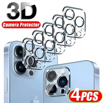 4ШТ Защитное Стекло с Полным Покрытием для iPhone 14 Pro Max XR X XS Объектив Камеры Протектор Экрана для iPhone 13 Pro Max 12 Mini 11 Pro