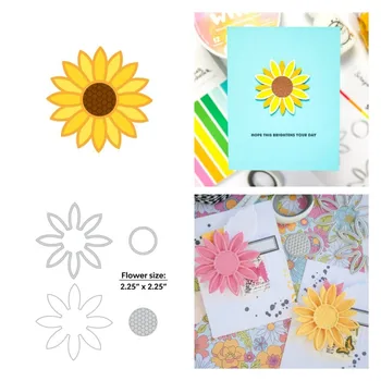 Хорошие штампы для резки, декоративное тиснение и набор штампов -Sunflower Новое поступление 2023 года, формы для поделок из бумаги для скрапбукинга, высечки, поделки