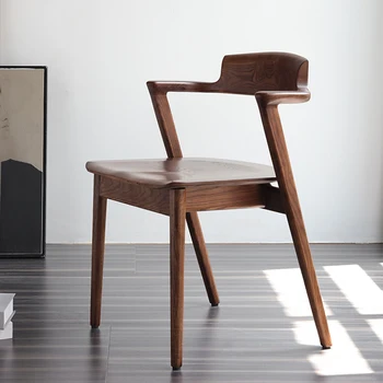 Обеденный стул из массива дерева в скандинавском роскошном стиле, Кухонный Современный стул для проведения встреч и переговоров, Ресторанный стул Muebles Furniture WKDC