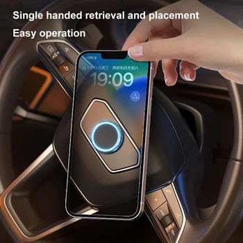  Магнитный держатель автомобильного телефона, подставка для мобильного телефона на приборной панели, держатель рулевого колеса, магнитный настенный держатель для iPhone Samsung Xiaomi OPPO