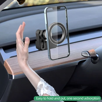 Для Tesla Y-образный держатель для телефона на магните в автомобиле, портативная подставка для мобильного телефона для iphone, магнитное кольцо для мобильного телефона с магнитной лентой Car Max.