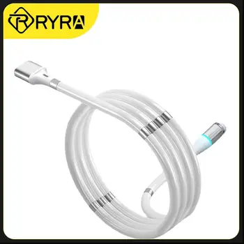 USB-кабель для зарядки с автоподзаводом, кабель для быстрой зарядки с магнитным всасыванием 2.4A для Micro USB Type-C, портативный и прочный