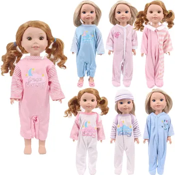 Одежда для кукол Цельная одежда Пижамы для 14,5-дюймовых Wellie Wishers Камиллы Эмерсон 38-40 см Nancy American Doll Generation Toys