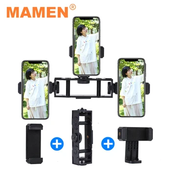 Комплект держателя для телефона MAMEN 3 с поворотным зажимом для телефона, крепление на 1/4 винта для видеосъемки в прямом эфире, подставка для кольцевого освещения