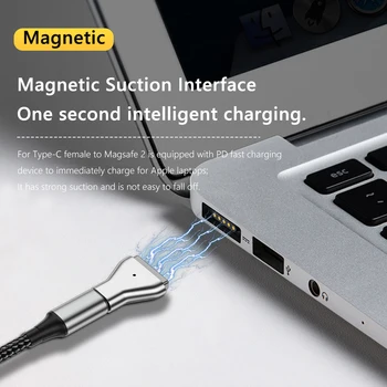 Магнитный Адаптер Для зарядки USB Type C К Magsafe1 2 Адаптер Зарядного Устройства PD Для Macbook Pro Plug Converter Адаптер Быстрой Зарядки