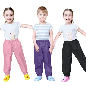 2023 Waterproof Kids Pants Mud Children's Thin Windproof And Breathable Outdoor Rain Pants Pantalones Niña Брюки Для Девочек