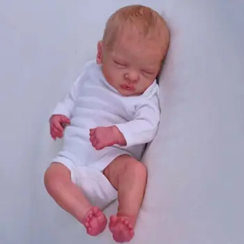 NPK 19-дюймовая Возрожденная спящая кукла Romy Baby Doll Новорожденная кукла-младенец, уже окрашенная, Готовая Реалистичная Мягкая на ощупь 3D-кожа, нарисованные вручную волосы