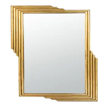 Прямоугольное зеркало Radiant Lines, золотая фольга.