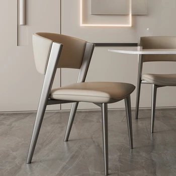 Роскошные обеденные стулья в скандинавском стиле, дизайнерский комод, Современные минималистичные обеденные стулья со спинкой, стойка регистрации, мебель Silla Comedor WZ50DC