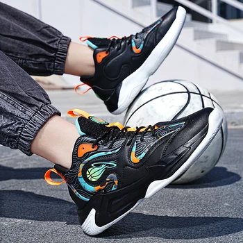Мужская модная спортивная обувь для активного отдыха на мягкой подошве, прочная и противоскользящая для баскетбола.