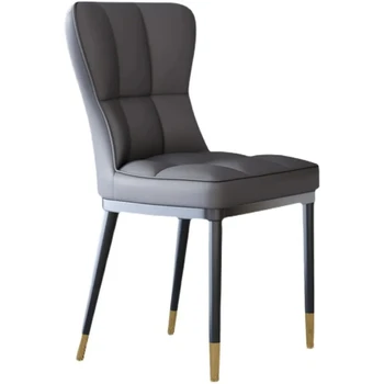 Современный минималистичный обеденный стул Nordic Light класса Люкс, Домашний Обеденный стул, Табурет для гостиничного ресторана со спинкой