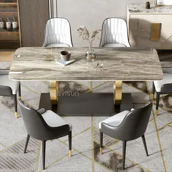 Роскошная Классическая комбинация обеденного мобильного стола и стула Столы для домашнего дизайна Tea Tavolino Da Salotto Мебель для гостиной