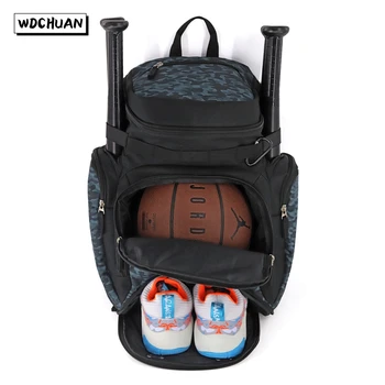 Баскетбольная бейсбольная сумка для тренировок на открытом воздухе, положение обуви, Сухое влажное разделение, спортивная упаковка, Многофункциональный рюкзак большой емкости