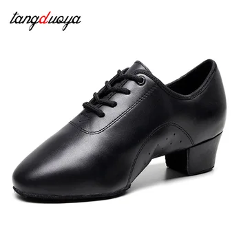 Обувь для латиноамериканских танцев для мужчин и мальчиков Профессиональная кожаная обувь для джазовых танцев Танго Детская мужская танцевальная обувь национального стандарта childre