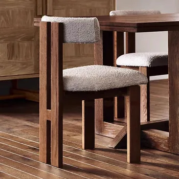 Обеденный стул с туалетным столиком на деревянном полу, Кожаный Кухонный стул Скандинавского дизайна, Роскошная Мобильная Столовая Sillas De Comedor, Обалденная мебель