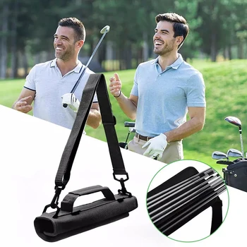 Портативный чехол для тренировок по гольфу, легкая нейлоновая сумка для клюшки для гольфа с плечевым ремнем, аксессуары для занятий спортом на открытом воздухе