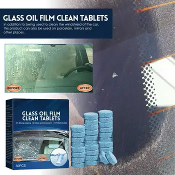 Таблетки для стеклоочистителя автомобиля Автоматическая Шипучая очистка Долговечный твердый очиститель Универсальная таблетка для домашнего мытья окон от пыли