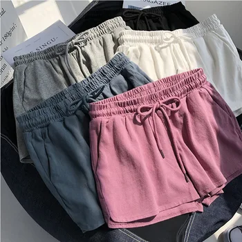 Летние Корейские шорты 5 Цветов, женская домашняя одежда, Байкерский тренажерный зал, сексуальные мини-милые горячие штаны, Женская одежда, Горячие Летние штаны