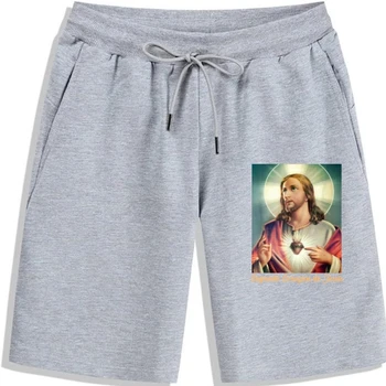 Популярные шорты с принтом Sagrado Corazon De Jesus Sacred Heart Of Jesus, мужские шорты из хлопка, мужская классика