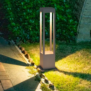 10 Вт Водонепроницаемый светодиодный светильник для дорожных столбов, современный садовый светильник для газона во внутреннем дворике, 30/60 см, уличный светильник для ландшафтного освещения виллы