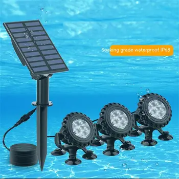 Солнечные подводные фонари Наружные солнечные светодиодные фонари для бассейна Декоративные фонари для пруда фонтана Аквариума патио газона