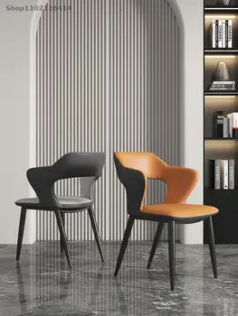 Итальянский легкий роскошный обеденный стул современный минималистичный домашний сетчатый стол с красной спинкой, стол для переговоров, стул для маджонга, скандинавское искусство высокого класса