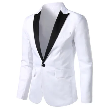 Мужская осенняя одежда HOO 2023, деловой модный повседневный костюм, молодежный приталенный блейзер разных цветов.