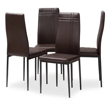 Обеденный стул с высокой спинкой из искусственной кожи - комплект из 4 обеденных стульев с обивкой из искусственной кожи