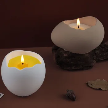Изготовление банки для свечей с милым яйцом, Гипсовая глиняная форма, Цветочный горшок 