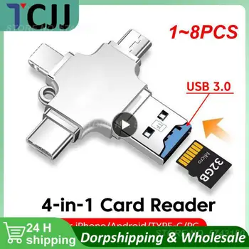 1 ~ 8ШТ В 1 кард-ридер Адаптер для карт USB 3.0 к USB-кард-ридеру OTG Adaptador Адаптер USB for Type