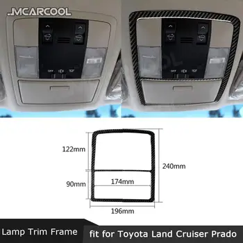 Накладка для лампы для чтения на крыше из углеродного волокна, рамка, Наклейка для Toyota Land Cruiser Prado 2010-2018, Аксессуары для интерьера автомобиля
