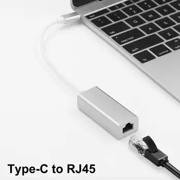Мощный сетевой адаптер, Компактная сетевая карта, 1000 Мбит / с, конвертер TYPE-C в сетевую карту RJ45 USB C.