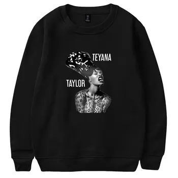 Пуловер Teyana Taylor 2023 Новая персонализированная толстовка с длинным рукавом Мужская комфортная толстовка с воротником для взрослых