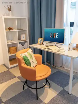 Компьютерное кресло для дома, удобная сидячая спальня, кабинет для макияжа, рабочий стол, задний офис, игровой диван, вращающееся кресло